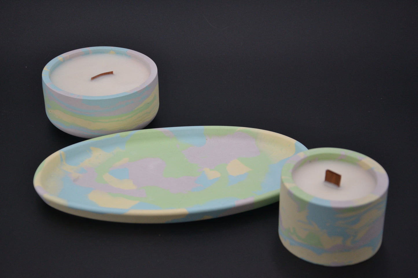 Aurora ásványgyanta gyertyaszett