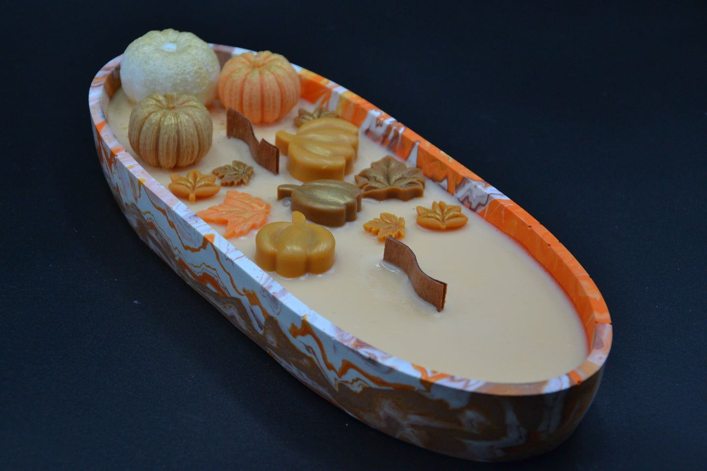 Őszi hangulat csónakgyertya