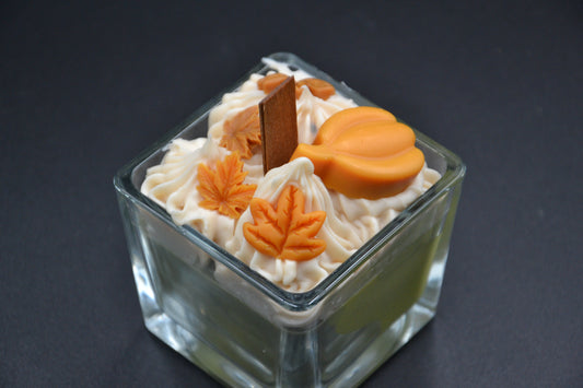 Őszi hangulat üveggyertya 3