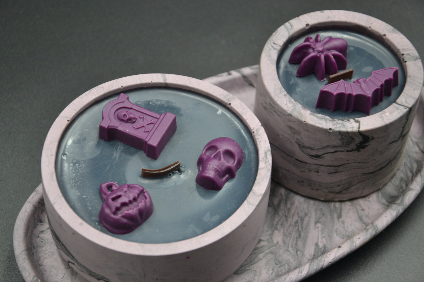 Haloween gyertyaszett tálcával 2