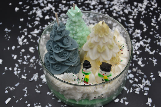 Havas erdő mesetál gyertya