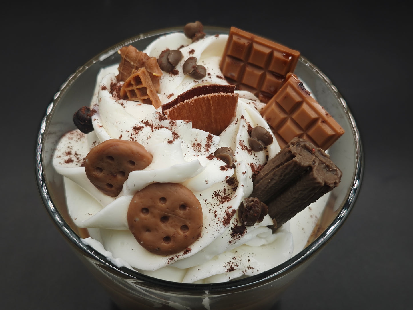 Kávés pohárdesszert gyertya