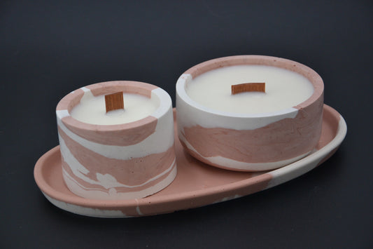 Őszi nyugalom ásványgyanta gyertyaszett