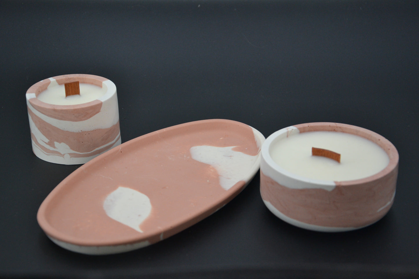 Őszi nyugalom ásványgyanta gyertyaszett