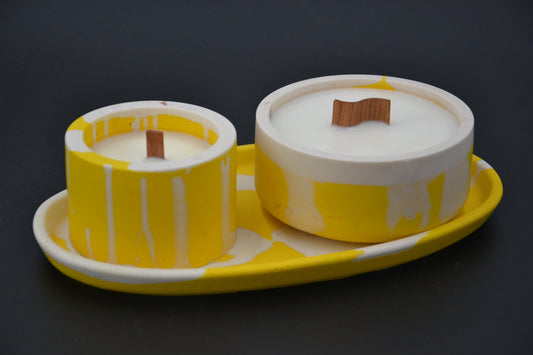 Citrus ásványgyanta gyertyaszett