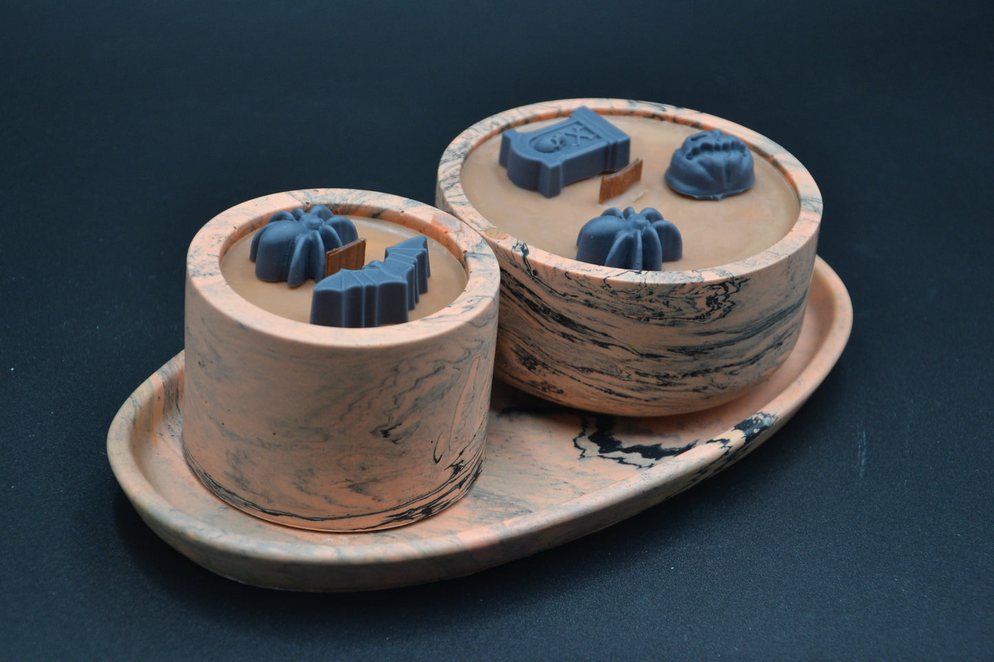 Haloween gyertyaszett tálcával 1