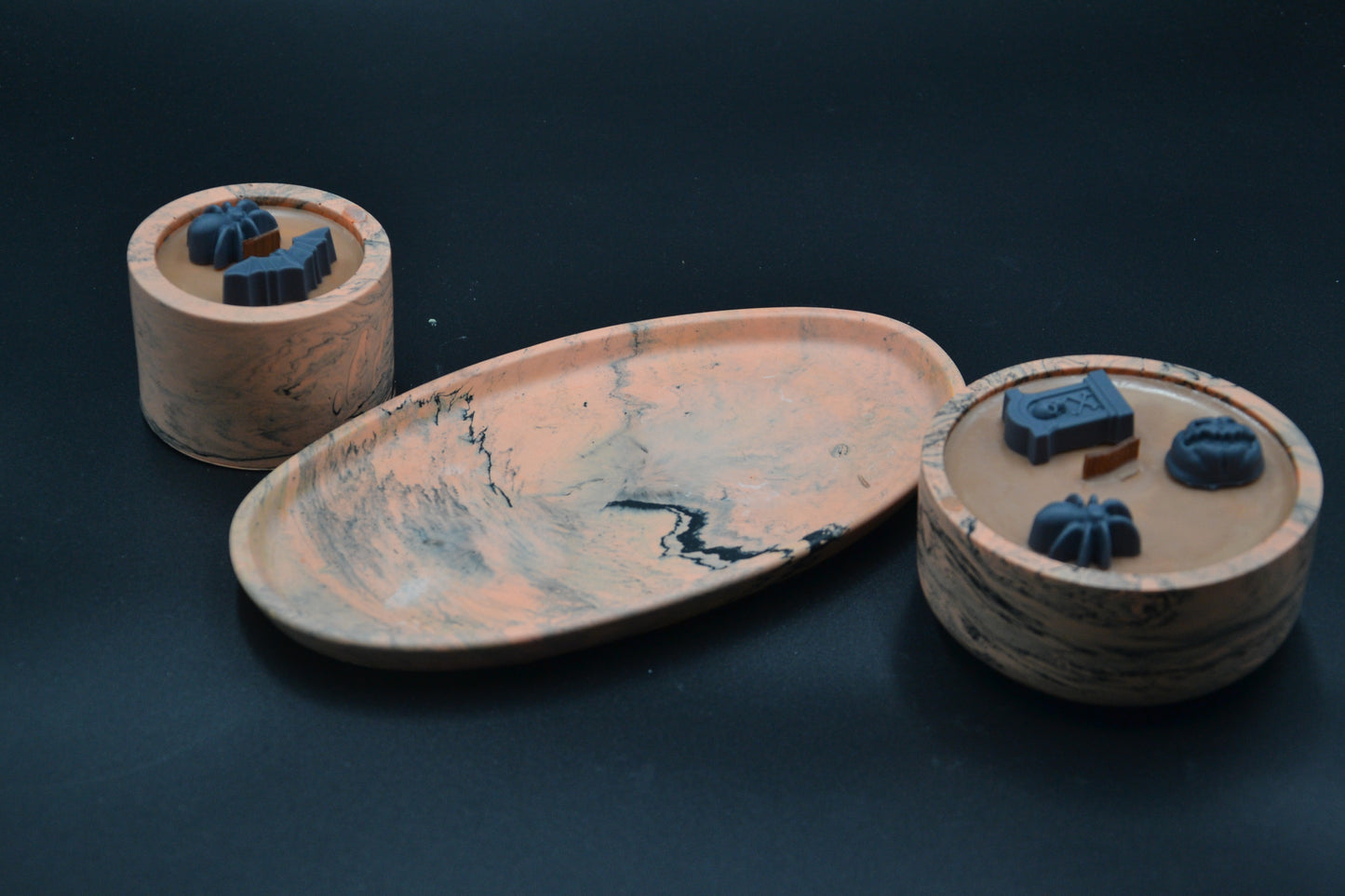 Haloween gyertyaszett tálcával 1