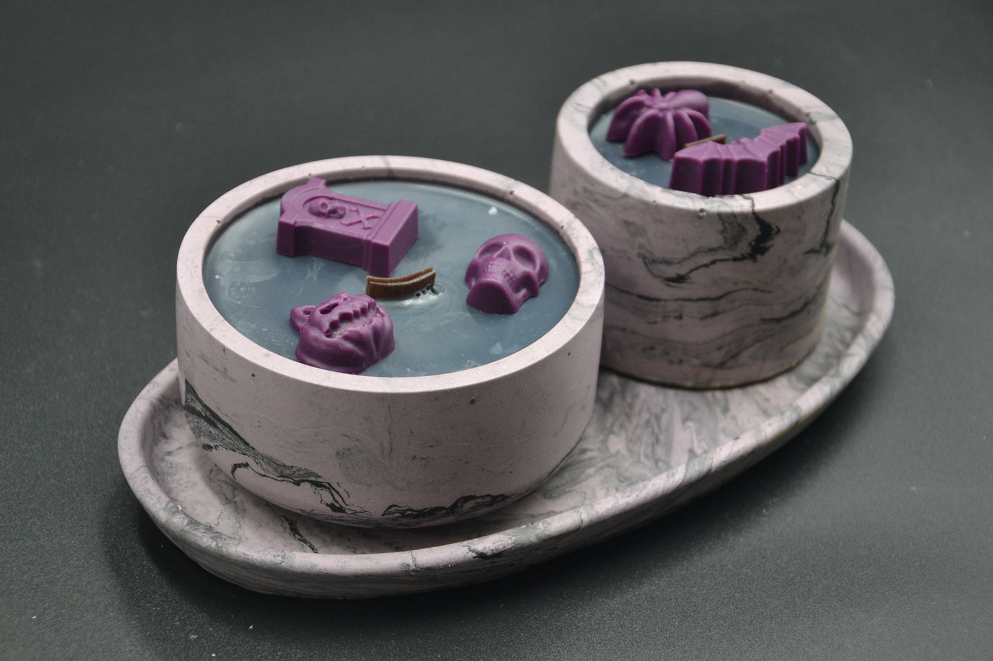 Haloween gyertyaszett tálcával 2