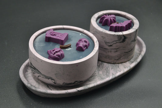 Haloween gyertyaszett tálcával 2