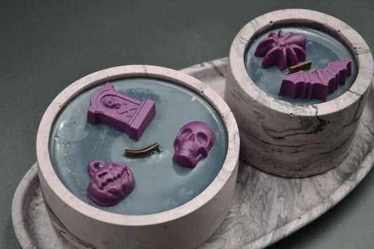 Haloween gyertyaszett tálcával 2