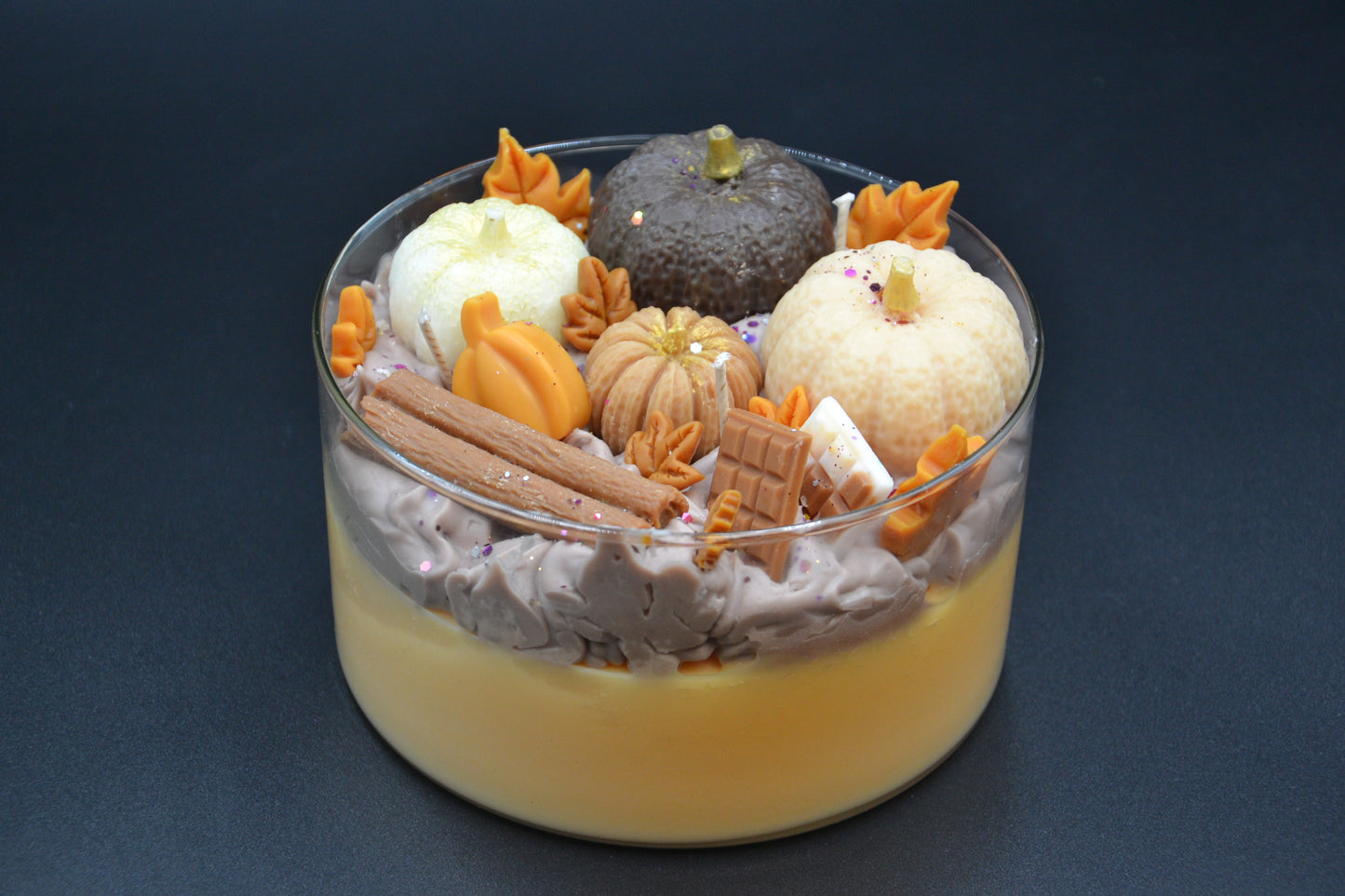 Őszi hangulat üveggyertya 4