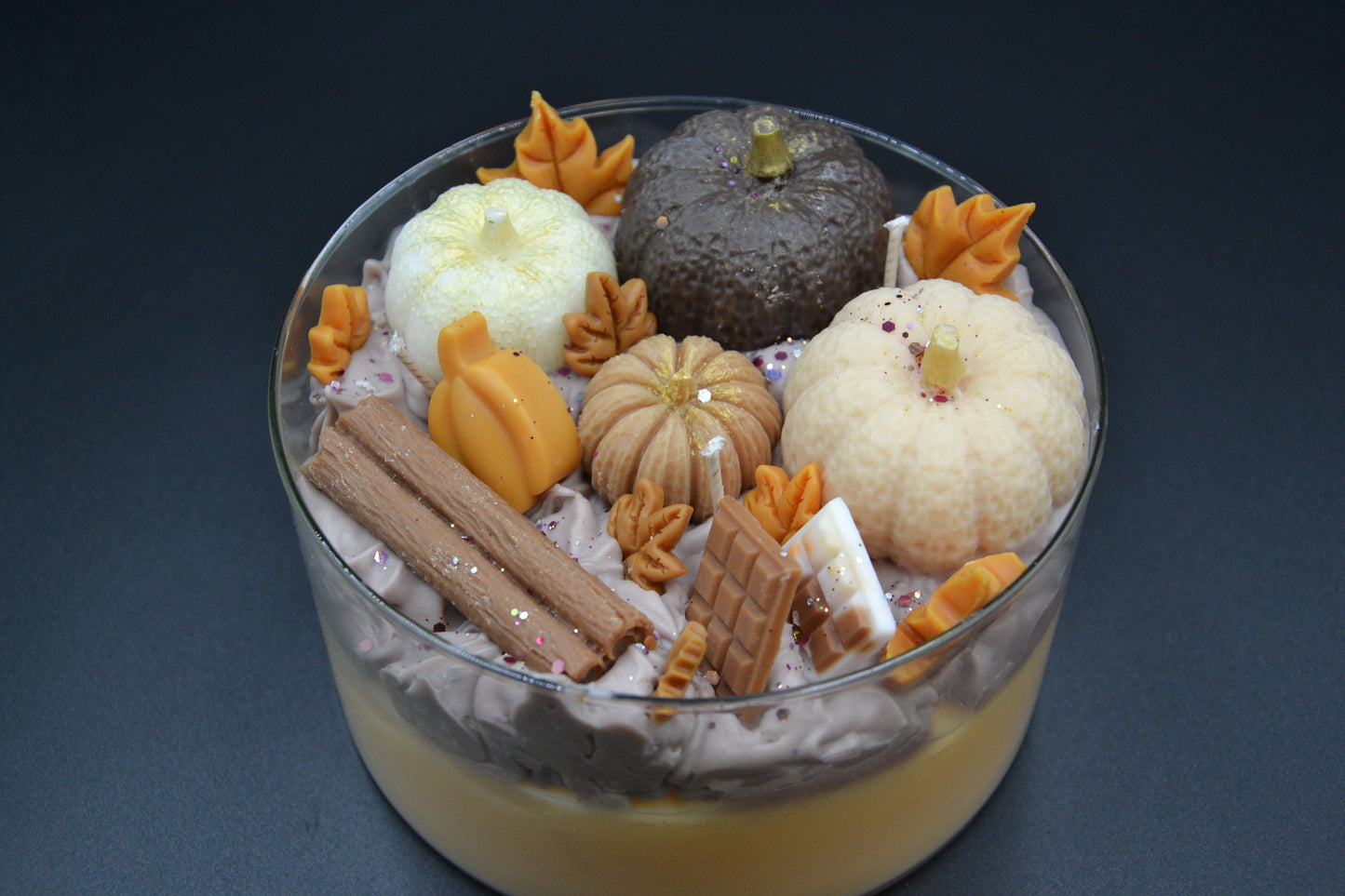 Őszi hangulat üveggyertya 4