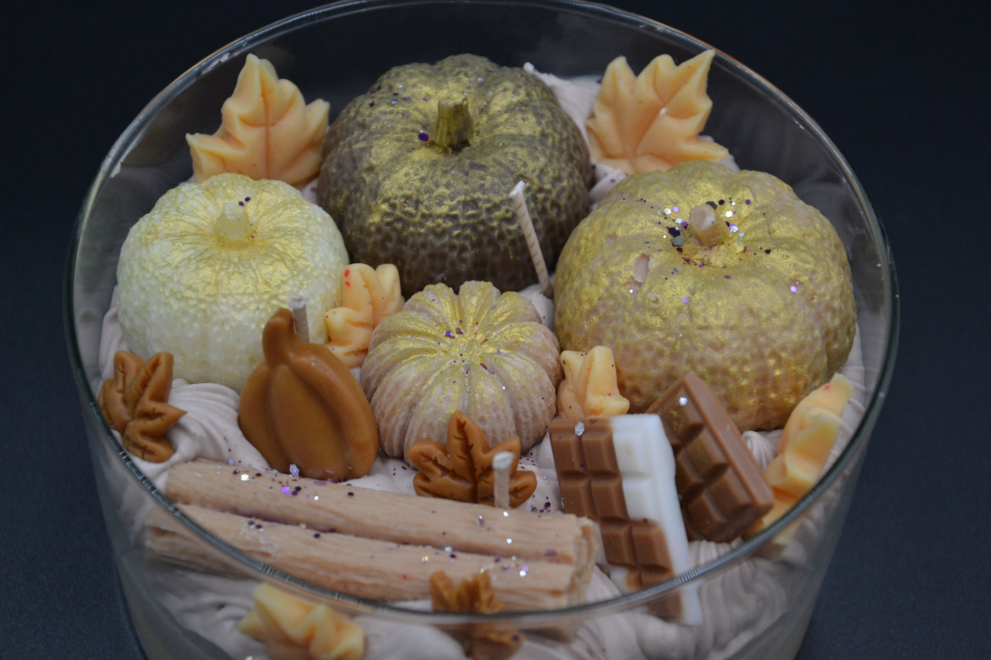 Őszi hangulat üveggyertya 5