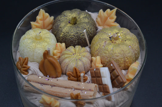 Őszi hangulat üveggyertya 5