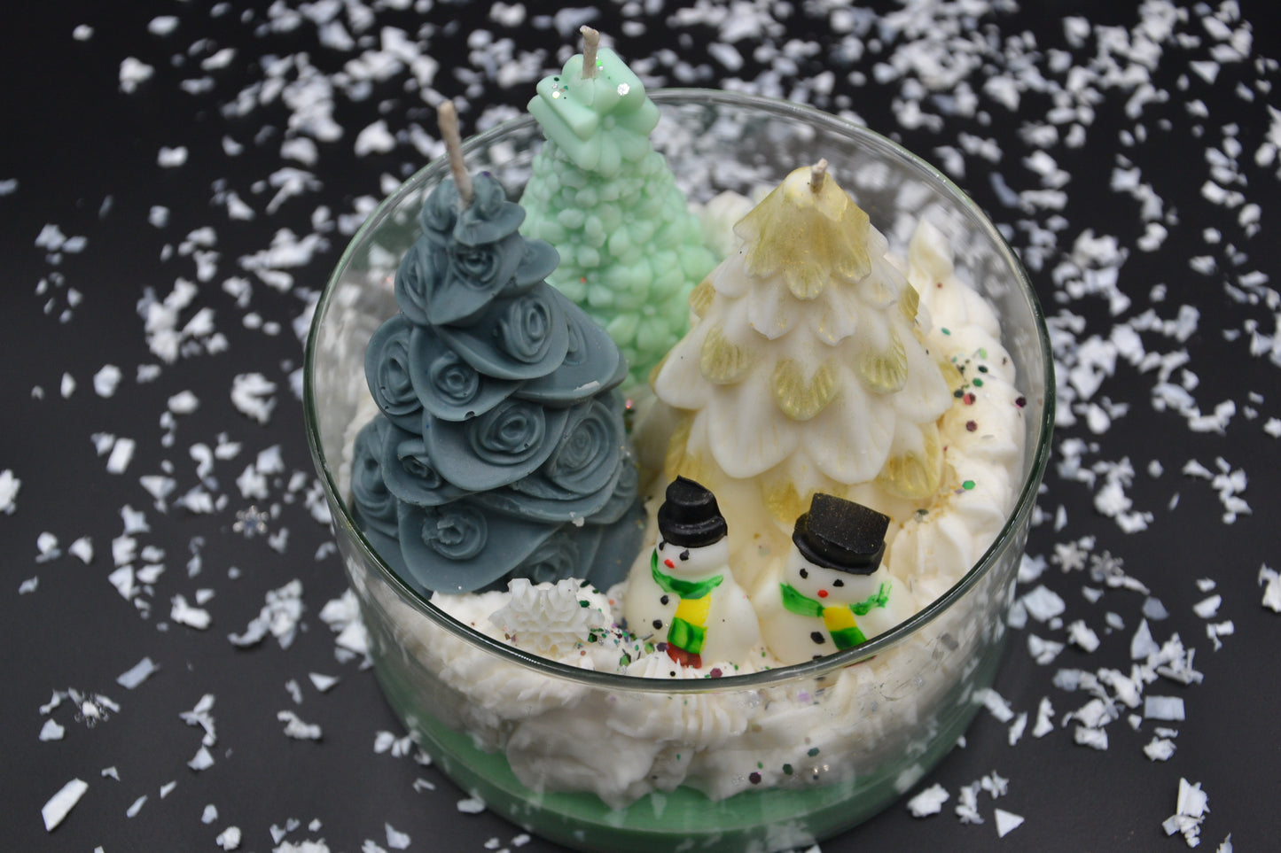 Havas erdő mesetál gyertya