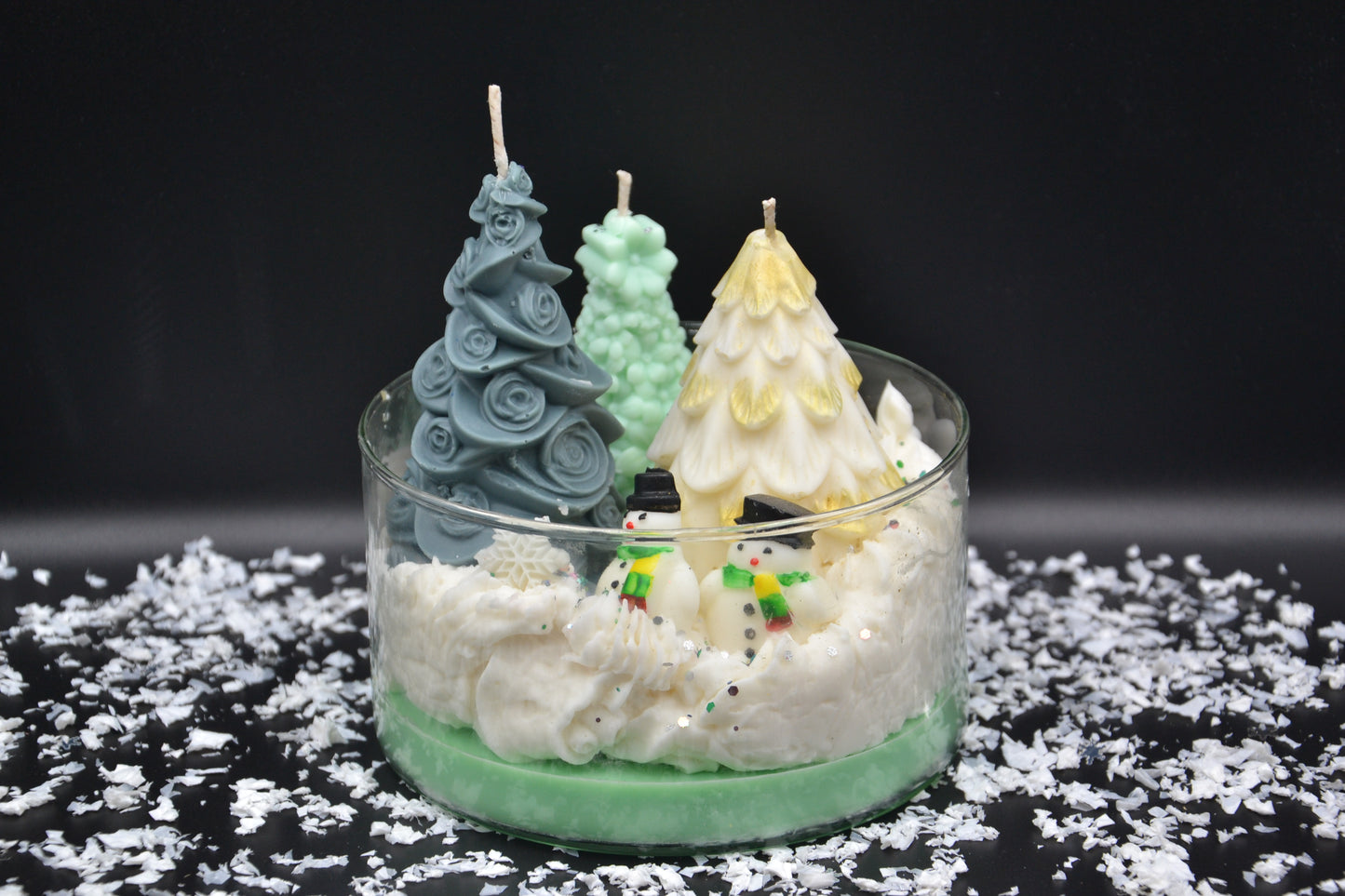 Havas erdő mesetál gyertya