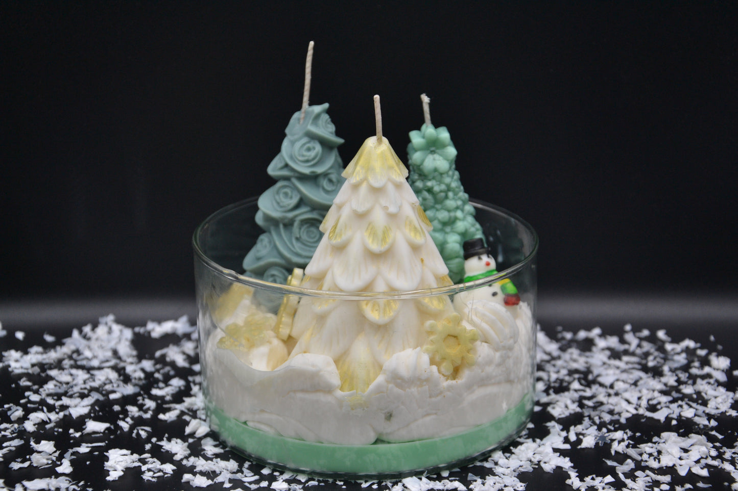 Havas erdő mesetál gyertya