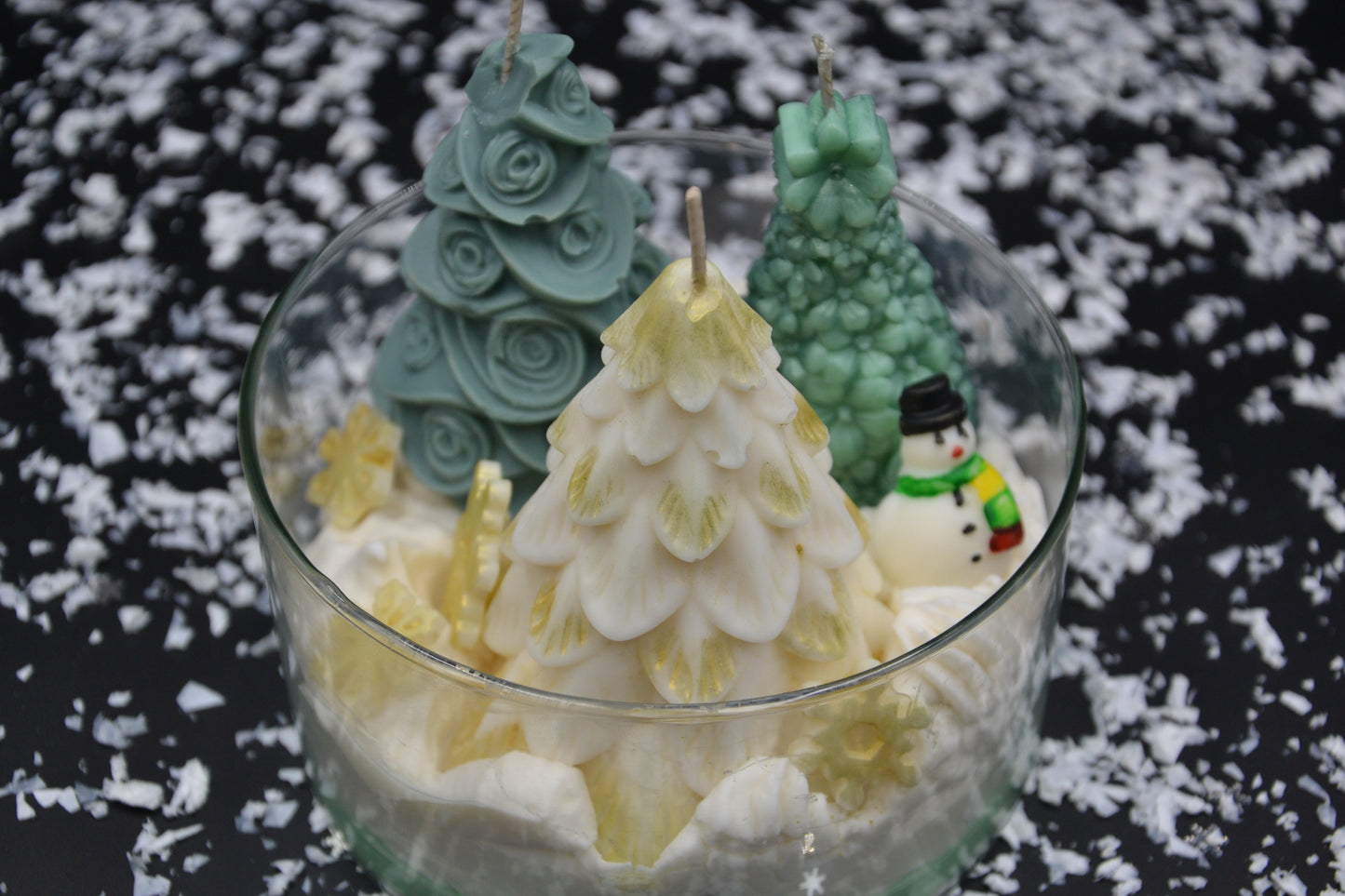 Havas erdő mesetál gyertya