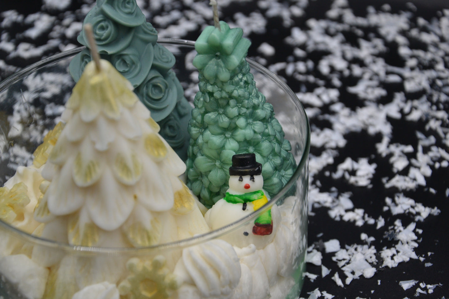 Havas erdő mesetál gyertya